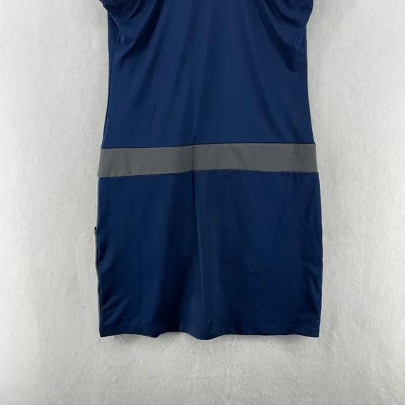 Aero Dynamic Athletic Dress Womens Sz L Blue Colorblock Scoop Neck Front Pockets - Picture 8 of 11